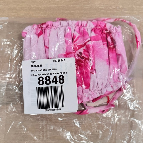 NWT SIGAL Rouched Bandeau Top - Picture 5 of 7